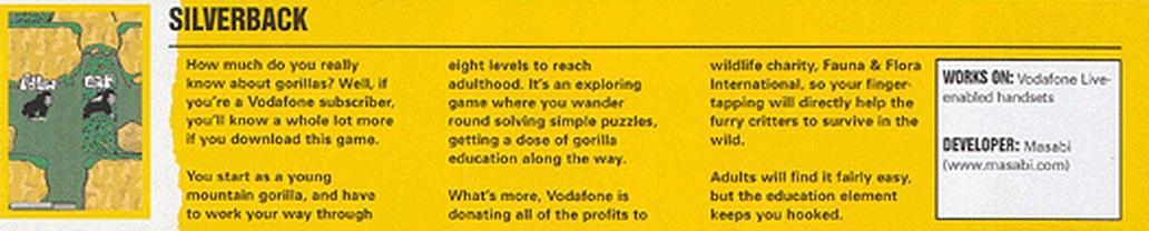 Magazine review of the Silverback game